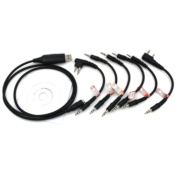 USB-кабель для программирования 6 в 1 для двухстороннего радио разных брендов с бесплатной доставкой