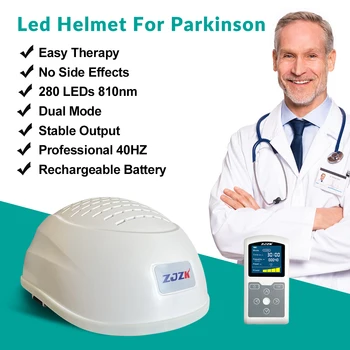 Шлем Мозга Инфракрасной Фотобиомодуляции ZJZK 810NM Для Лечения Инсульта, Болезни Паркинсонизма, Аутизма, Депрессии, Психических заболеваний