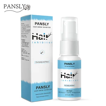 Спрей-ингибитор роста волос PANSLY для тела и лица 20 мл, Перманентное удаление волос, Безболезненное, простое в использовании, Остановка роста, Восстановление гладкой кожи