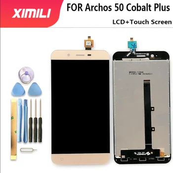 100% Оригинал Для Archos 50 Cobalt Plus ЖК-дисплей с Сенсорным экраном, Дигитайзер, Запчасти для Ремонта В Сборе Для Archos 50 Cobalt Plus + Инструмент