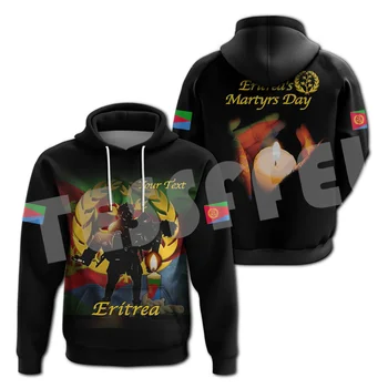 Пользовательское название Эритрея Африка Флаг Страны Племя Ретро Татуировка Уличная Одежда 3DPrint Harajuku Повседневный Забавный Пуловер Куртка Толстовки X1
