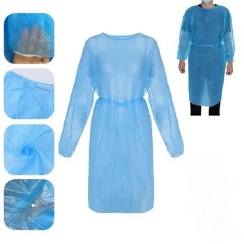 Одноразовая защитная изолирующая одежда От брызг, Водонепроницаемый халат для ухода за больными с защитой от масляных пятен, Верхняя изолирующая одежда