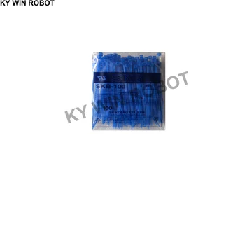 100 шт./лот, импортированный из Японии SKB, самоблокирующийся съемный нейлоновый синий галстук/tie SKB-100 100*2.5 мм