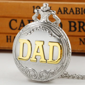 Лучшие подарки, кварцевые часы в стиле стимпанк, модные серебряные часы для папы, кварцевые карманные часы для папы, мужские часы для папы на День отца
